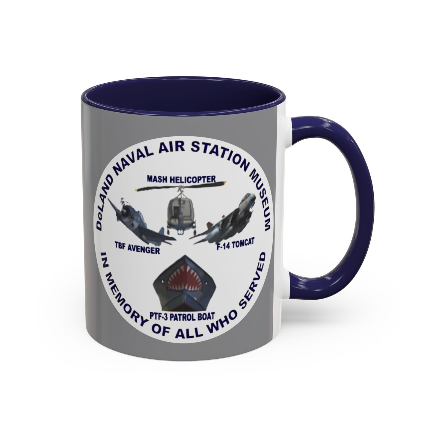 DNASM 2-sided, Founding & Student Art w/WhiteBG Grey Accent Mug by theGreenDragonTavern.shop