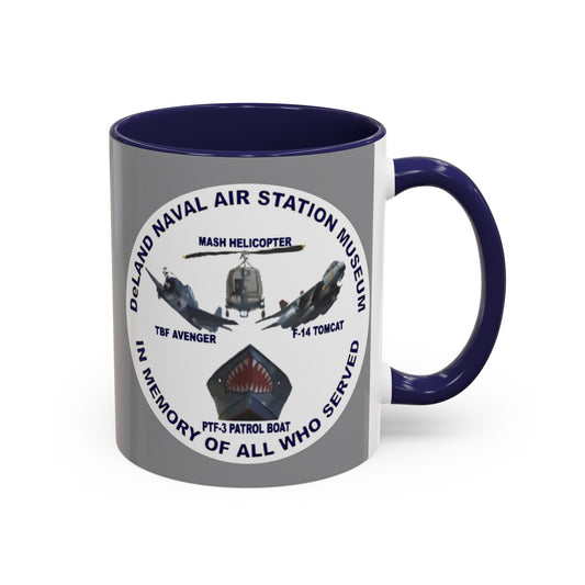 DNASM 2-sided, Founding & Student Art w/WhiteBG Grey Accent Mug by theGreenDragonTavern.shop