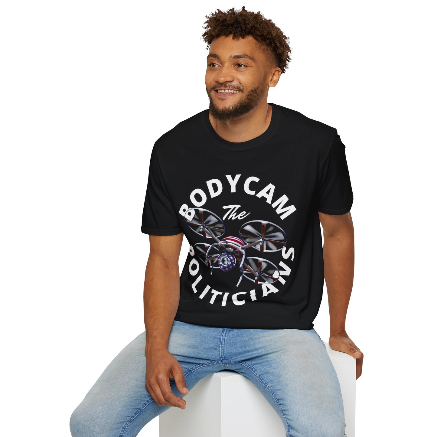 Bodycam the Politicians Drone Dark colors Unisex T-Shirt by theGreenDragonTavern.shop