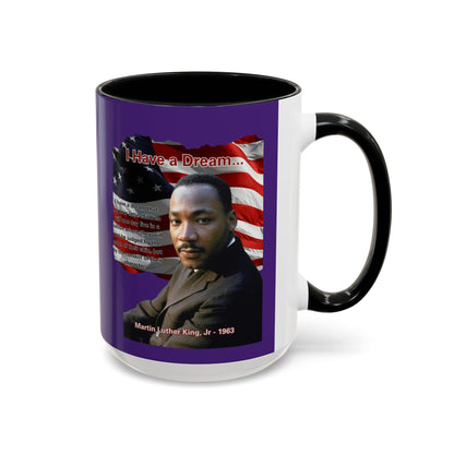 "I Have a Dream" MLKJr Purple Accent Mug by theGreenDragonTavern.shop