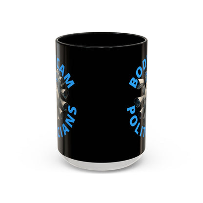 Bodycam the Politicians Cameras Black Accent Mug by theGreenDragonTavern.shop