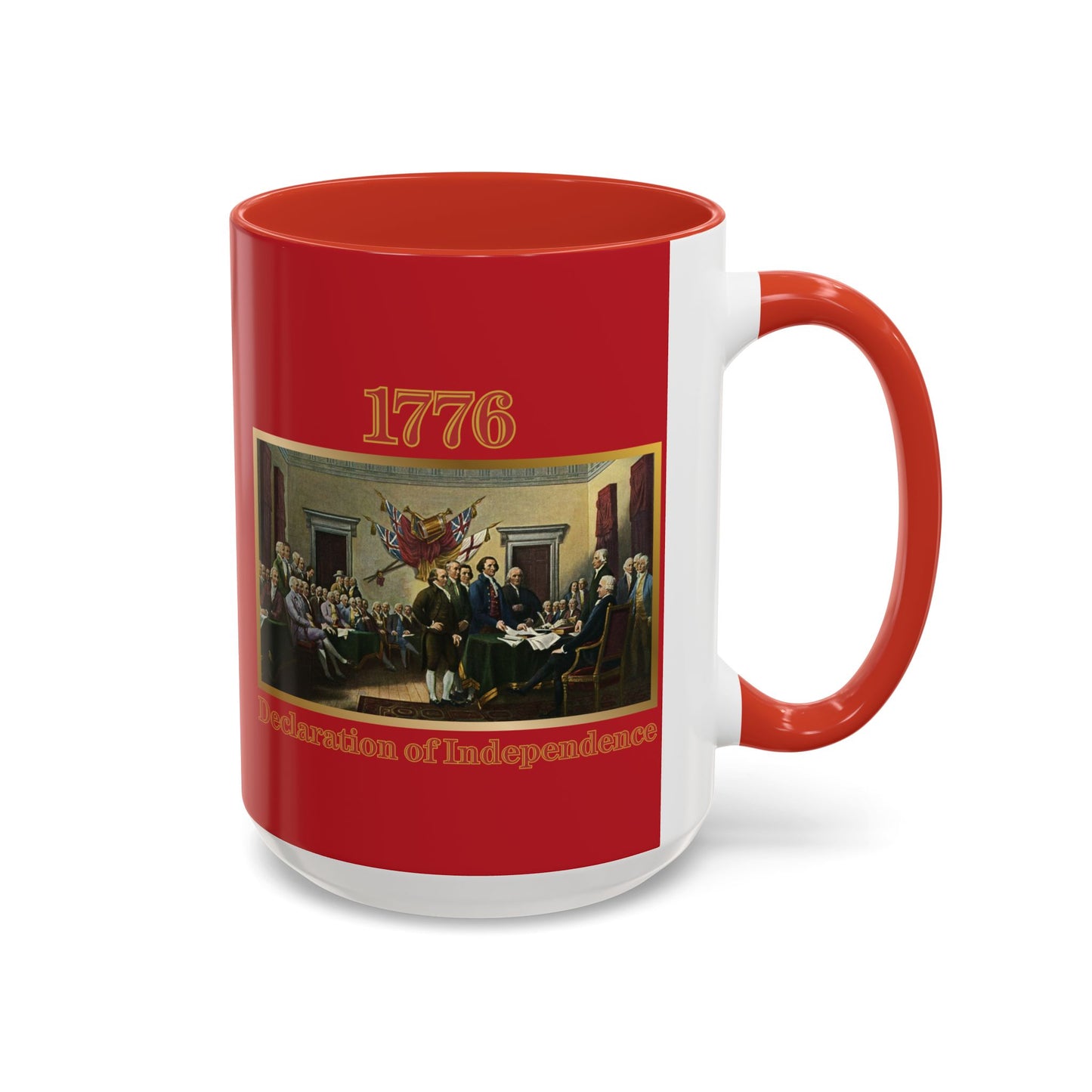Declaration of Independence Red Accent Mug by theGreenDragonTavern.shop