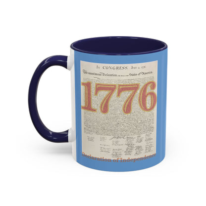 Declaration of Independence Light Blue Accent Mug by theGreenDragonTavern.shop