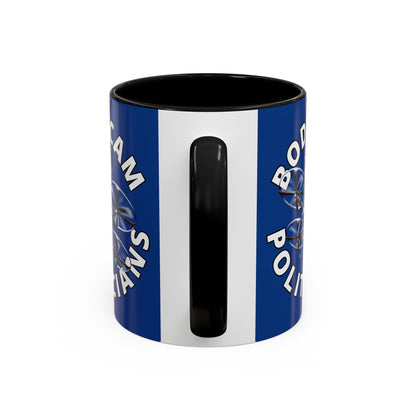 Bodycam the Politicians Drone Dark Blue Accent Mug by theGreenDragonTavern.shop