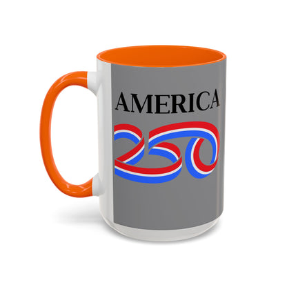 America 250 Grey Accent Mug by theGreenDragonTavern.shop