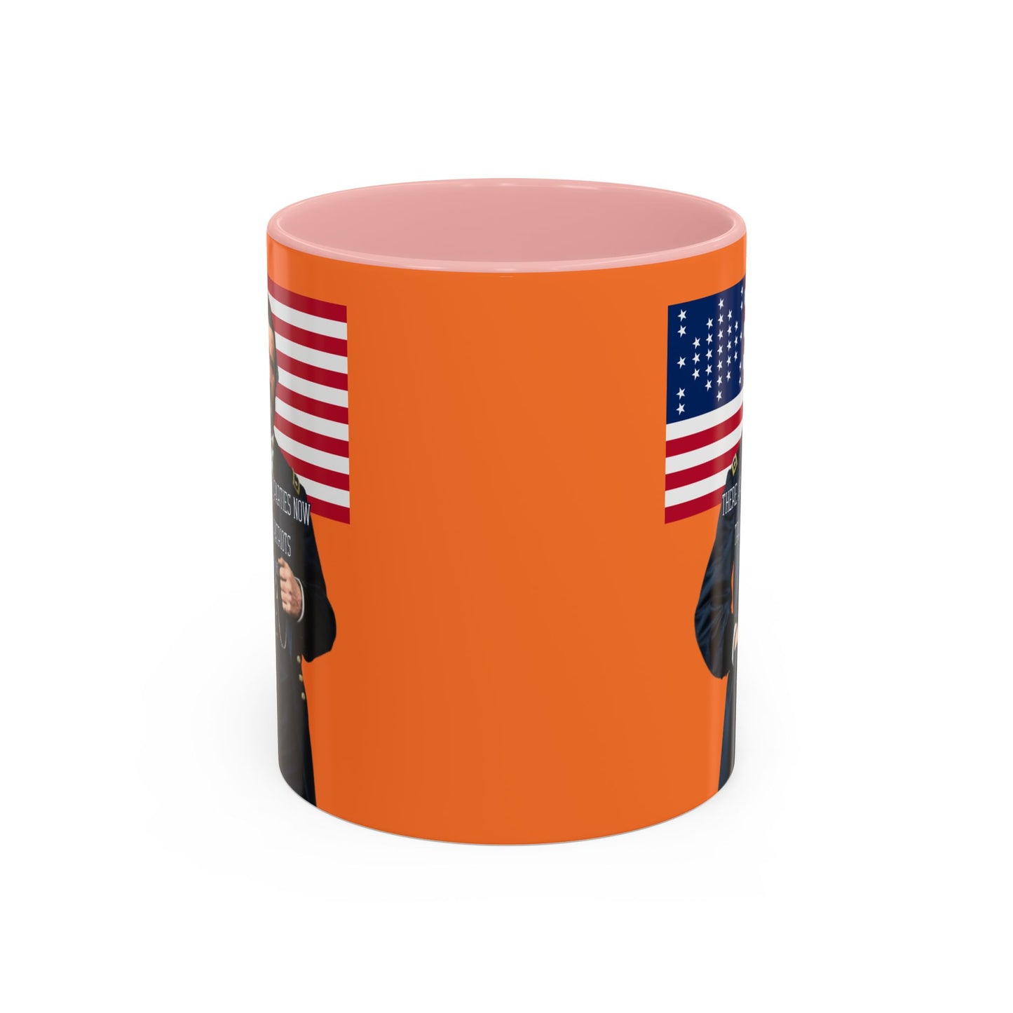 "Traitors and Patriots" Ulysses Grant Orange Accent Mug by theGreenDragonTavern.shop