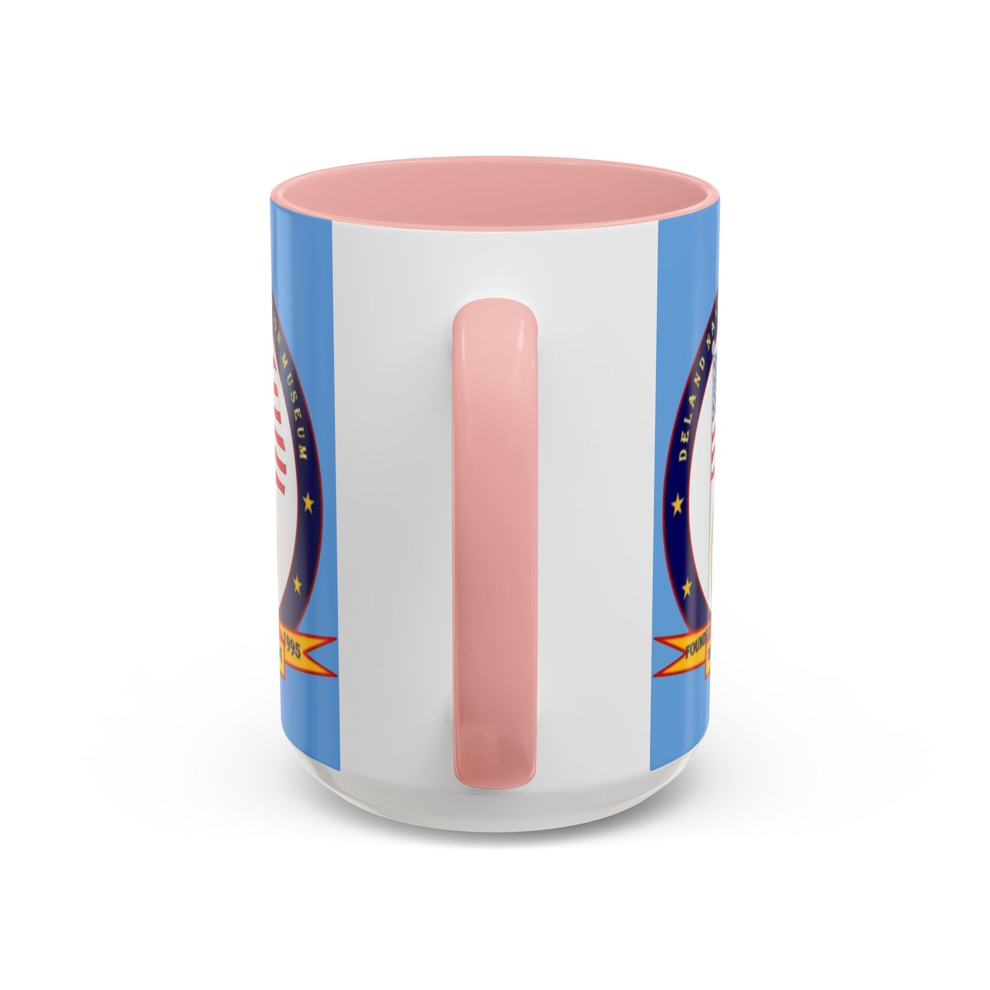 DeLand Naval Air Station Museum Light Blue Accent Mug by theGreenDragonTavern.shop