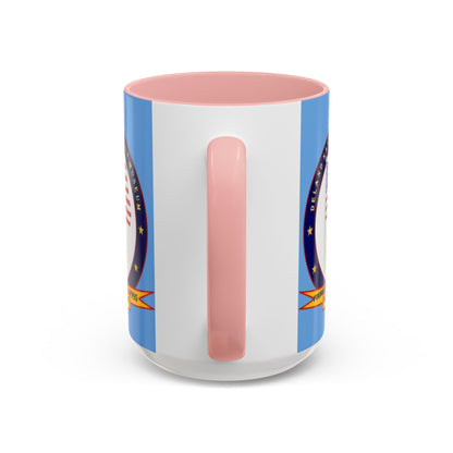 DeLand Naval Air Station Museum Light Blue Accent Mug by theGreenDragonTavern.shop