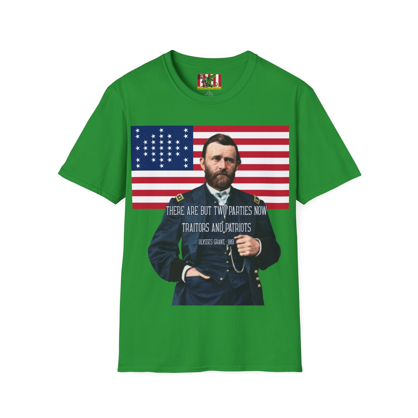 "Traitors and Patriots" Ulysses Grant Dark colors Unisex T-Shirt by theGreenDragonTavern.shop