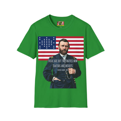 "Traitors and Patriots" Ulysses Grant Dark colors Unisex T-Shirt by theGreenDragonTavern.shop