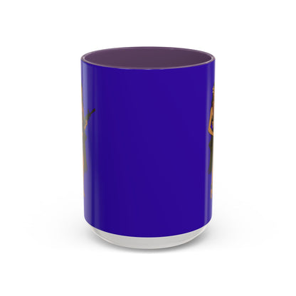 Hula Girl Packin' Heat Dark Purple Accent Mug by theGreenDragonTavern.shop