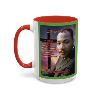 Use Me God, MLK Jr Green Accent Mug by theGreenDragonTavern.shop