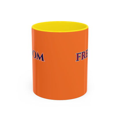 Freedom, Orange Accent Mug by theGreenDragonTavern.shop