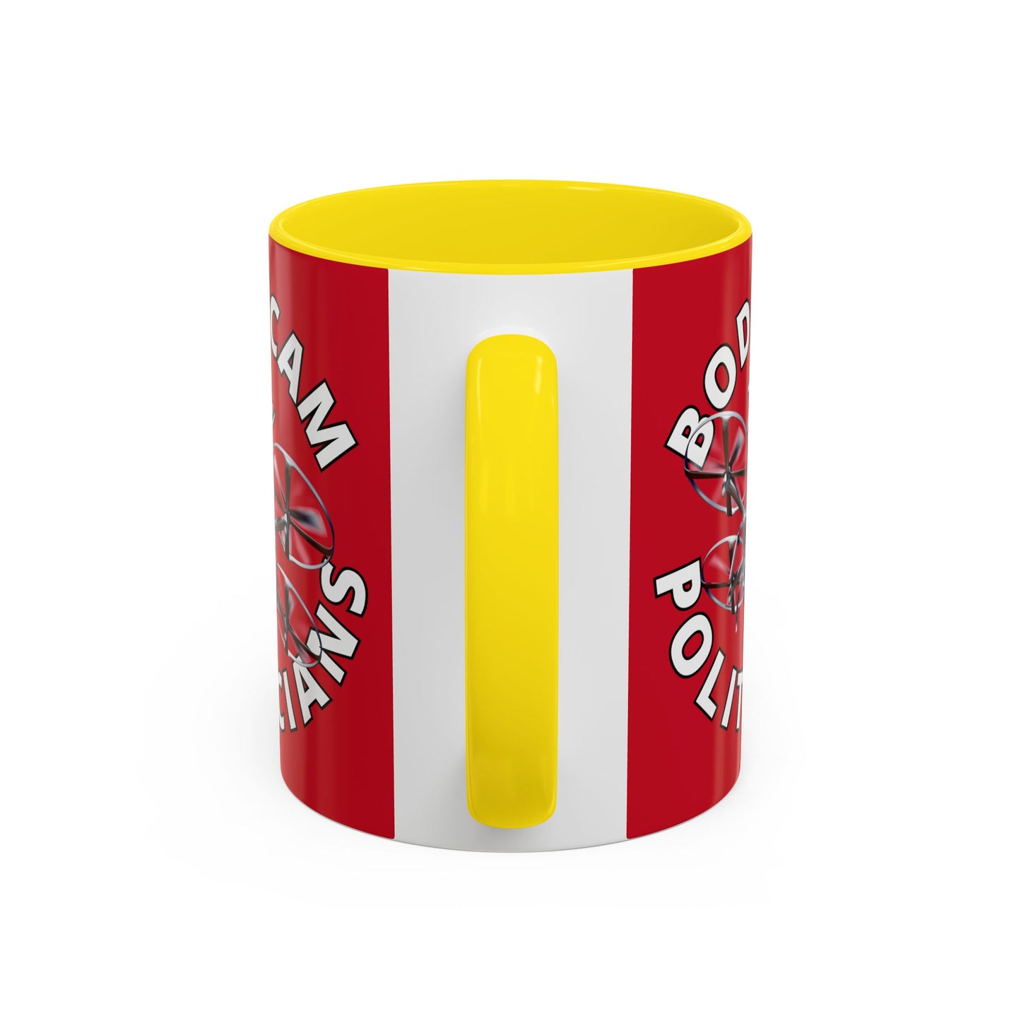 Bodycam the Politicians Drone Red Accent Mug by theGreenDragonTavern.shop