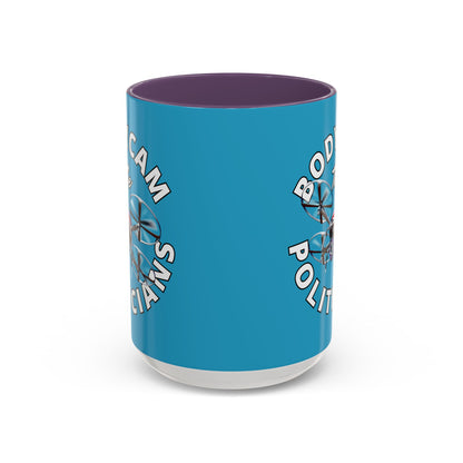 Bodycam the Politicians Drone Turquoise Accent Mug by theGreenDragonTavern.shop