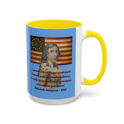 Deborah Sampson, America's Mulan Light Blue Accent Mug by theGreenDragonTavern.shop