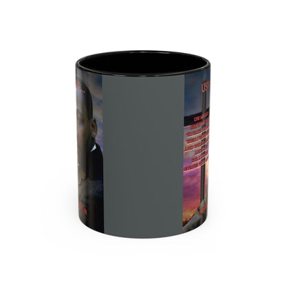 Use Me God, MLK Jr Grey Accent Mug by theGreenDragonTavern.shop