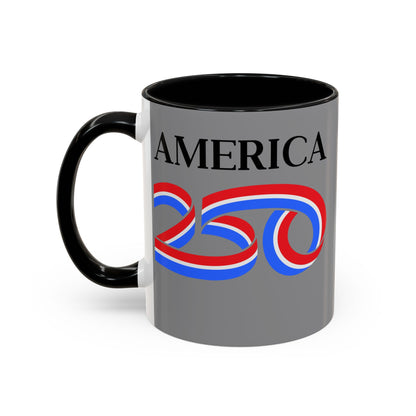 America 250 Grey Accent Mug by theGreenDragonTavern.shop