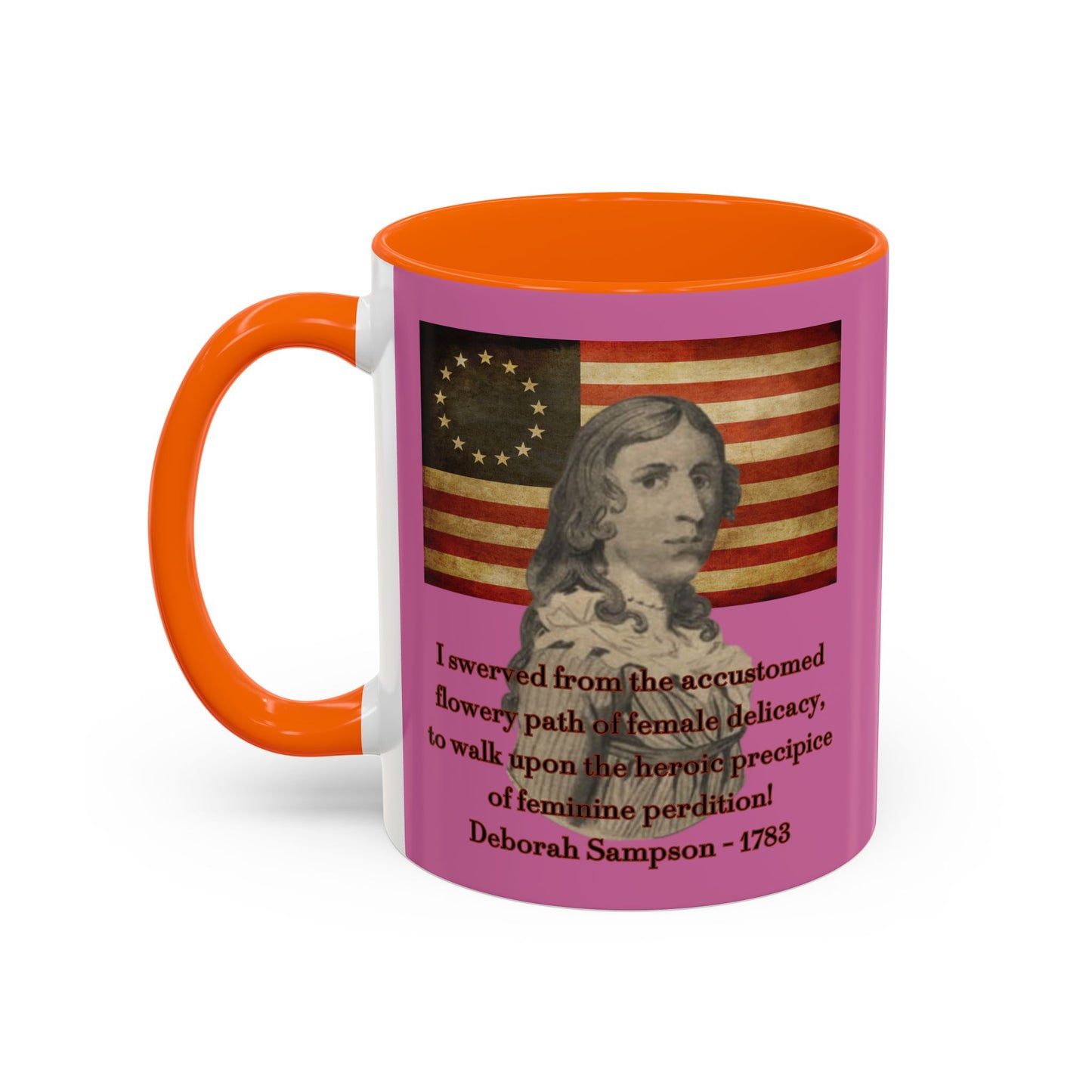 Deborah Sampson, America's Mulan Pink Accent Mug by theGreenDragonTavern.shop