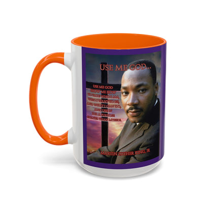 Use Me God, MLK Jr Purple Accent Mug by theGreenDragonTavern.shop
