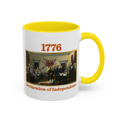 Declaration of Independence White Accent Mug by theGreenDragonTavern.shop