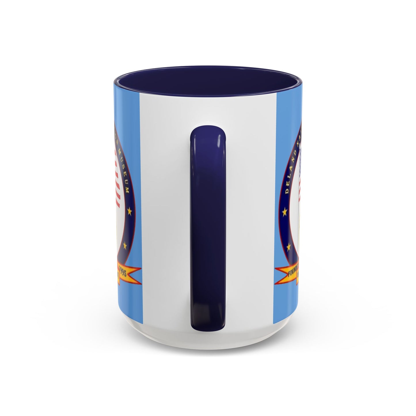 DeLand Naval Air Station Museum Light Blue Accent Mug by theGreenDragonTavern.shop