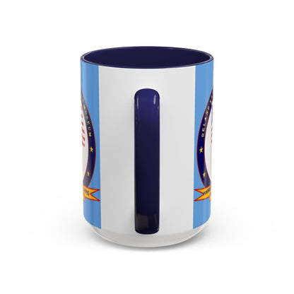 DeLand Naval Air Station Museum Light Blue Accent Mug by theGreenDragonTavern.shop