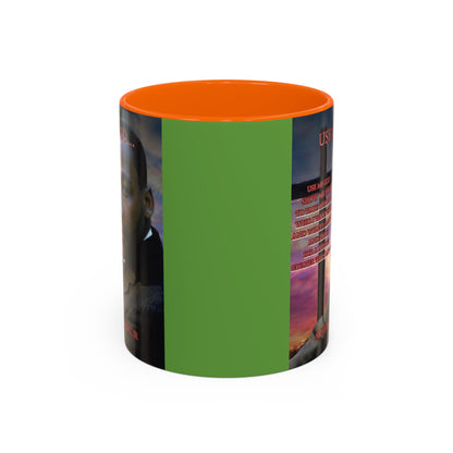Use Me God, MLK Jr Green Accent Mug by theGreenDragonTavern.shop