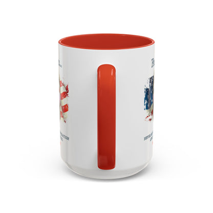 Ronald Reagan Freedom Vendetta White Accent Mug by theGreenDragonTavern.shop