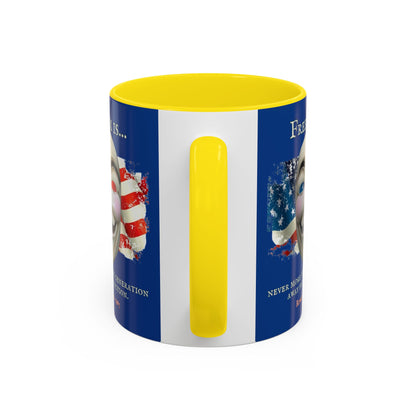 Ronald Reagan Freedom Vendetta Blue Accent Mug by theGreenDragonTavern.shop