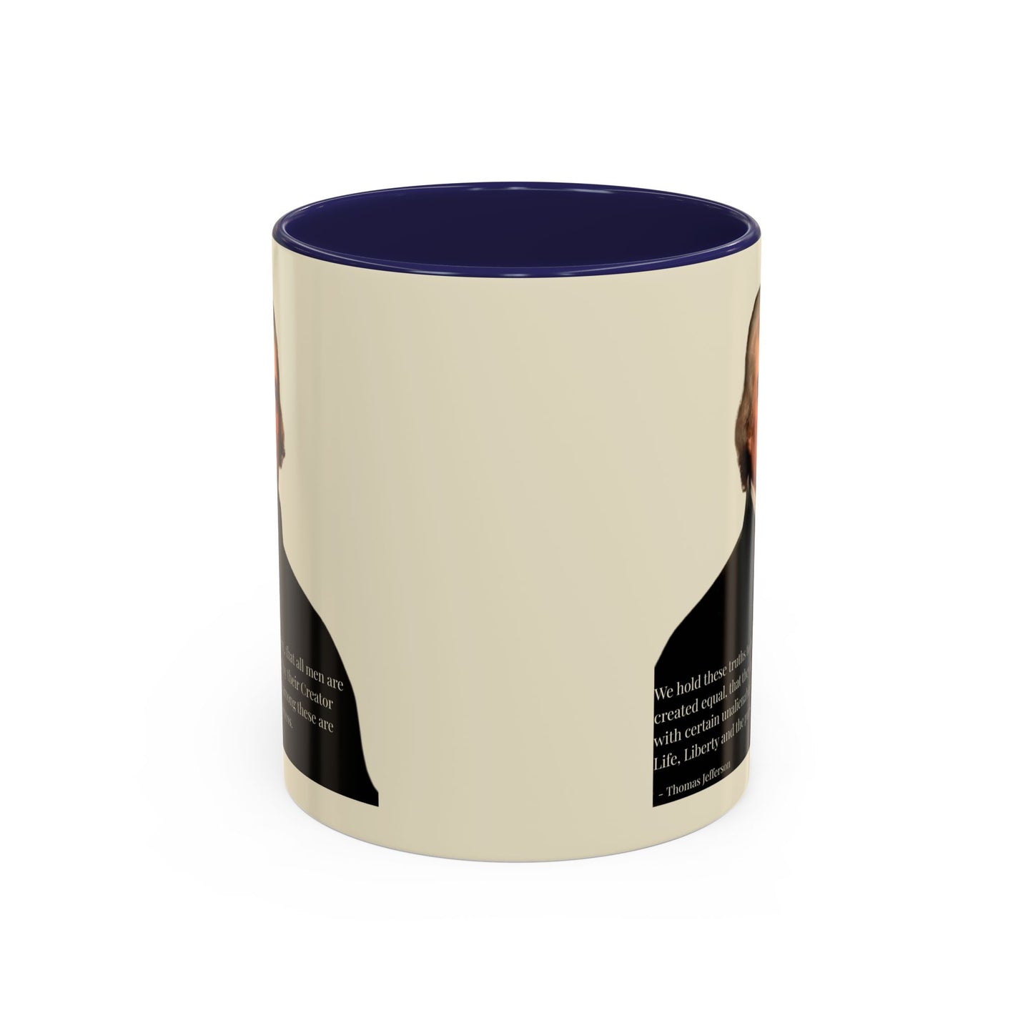 We hold these truths to be self-evident Parchment Yellow Accent Mug by theGreenDragonTavern.shop