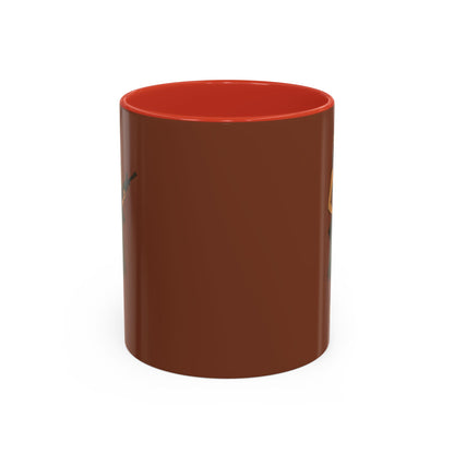 Hula Girl Packin' Heat Brown Accent Mug by theGreenDragonTavern.shop