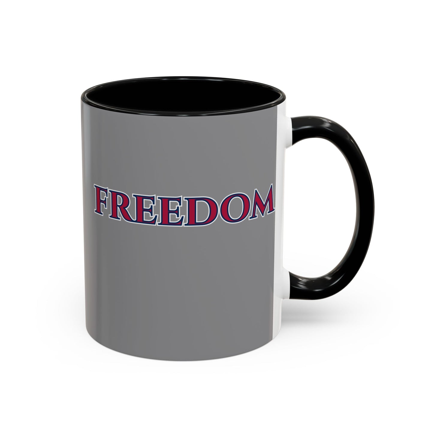 Freedom, Grey Accent Mug by theGreenDragonTavern.shop