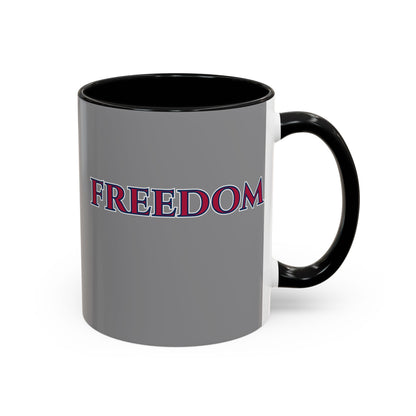 Freedom, Grey Accent Mug by theGreenDragonTavern.shop