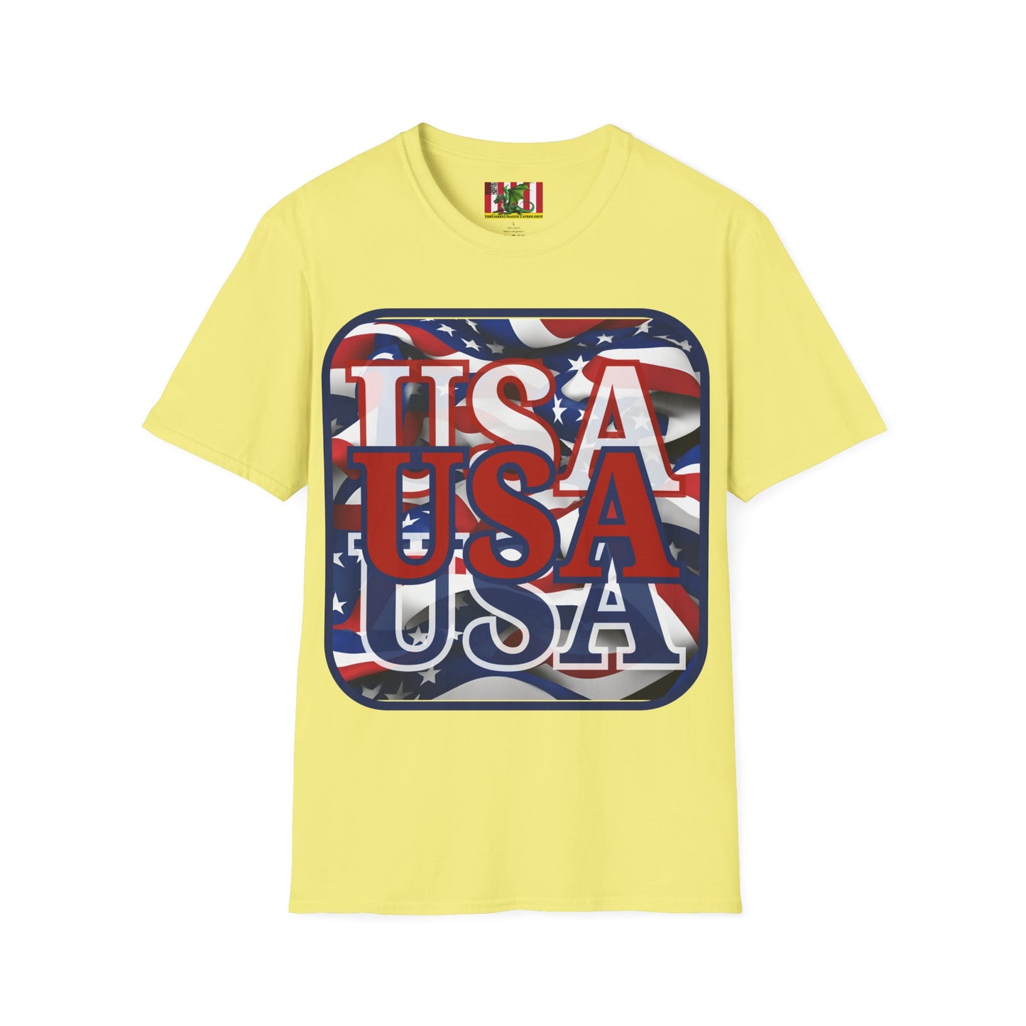 RED White and Blue USA Patriot Light colors Unisex T-Shirt by theGreenDragonTavern.shop