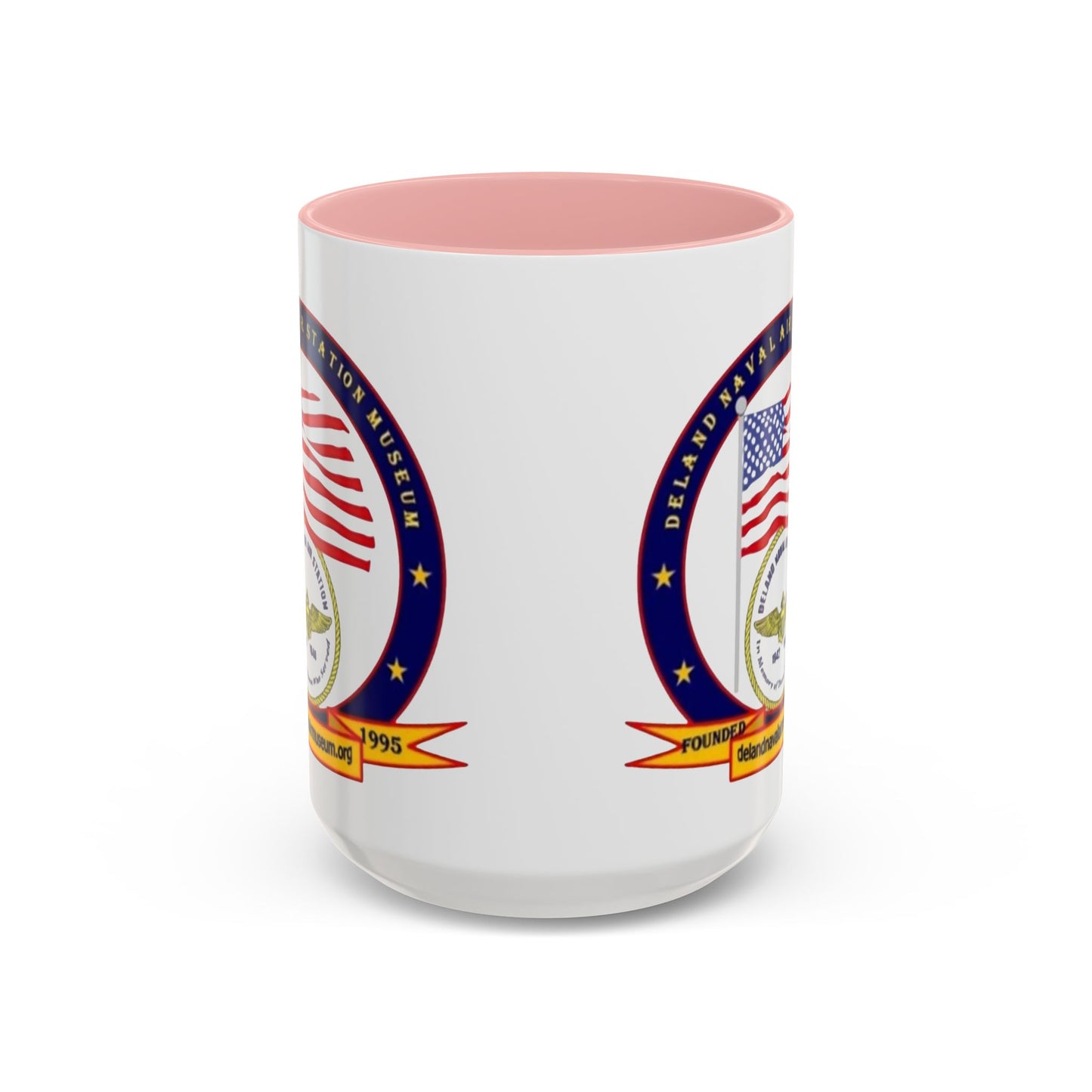 DeLand Naval Air Station Museum White Accent Mug by theGreenDragonTavern.shop