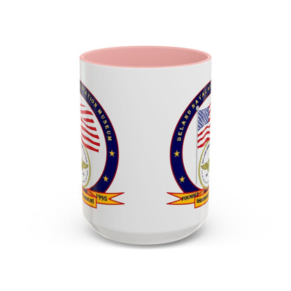 DeLand Naval Air Station Museum White Accent Mug by theGreenDragonTavern.shop