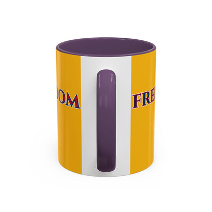 Freedom, Yellow Accent Mug by theGreenDragonTavern.shop