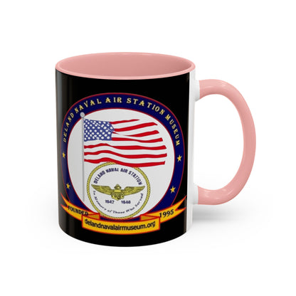 DeLand Naval Air Station Museum Black Accent Mug by theGreenDragonTavern.shop