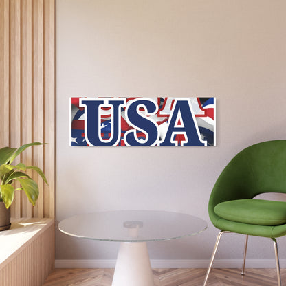 USA! USA! USA Blue Center Metal Art Sign by theGreenDragonTavern.shop