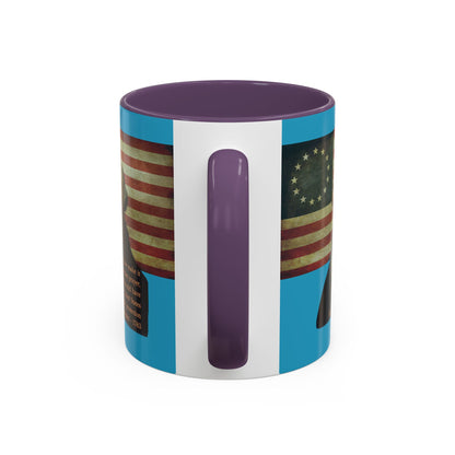 Washington's Earnest Prayer Turquoise Accent Mug by theGreenDragonTavern.shop