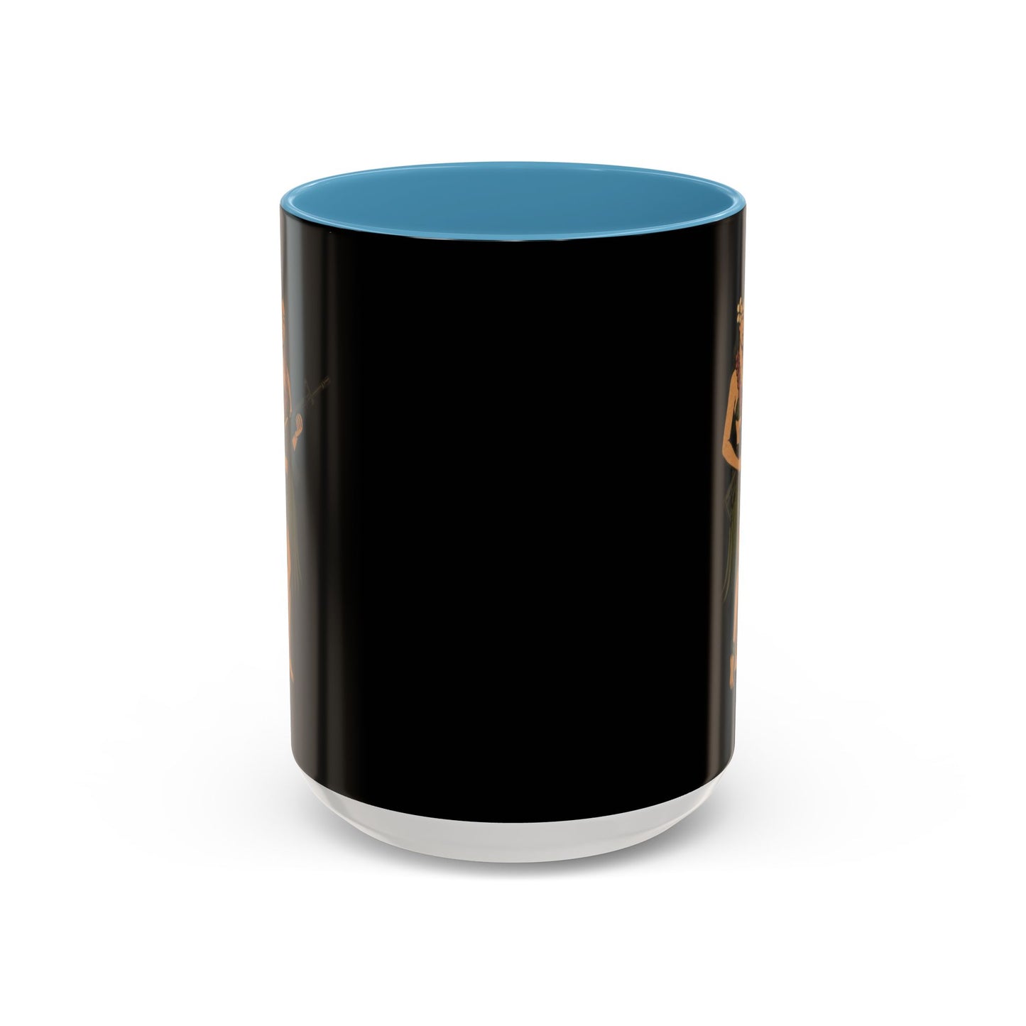Hula Girl Packin' Heat Black Accent Mug by theGreenDragonTavern.shop