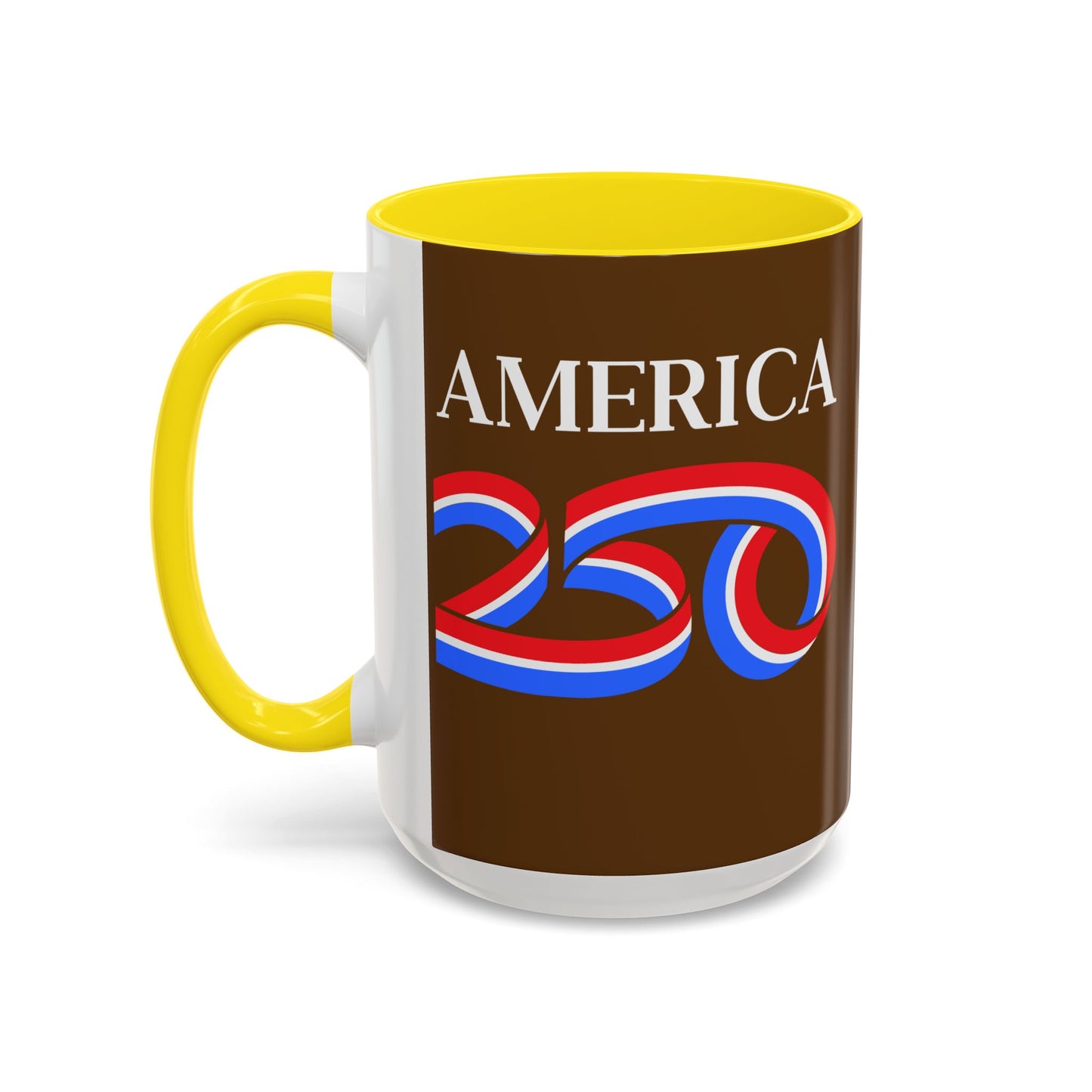 America 250 Brown Accent Mug by theGreenDragonTavern.shop