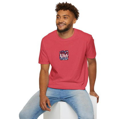 2-sided, Red WHITE and Blue USA Patriot Light colors Unisex T-Shirt by theGreenDragonTavern.shop