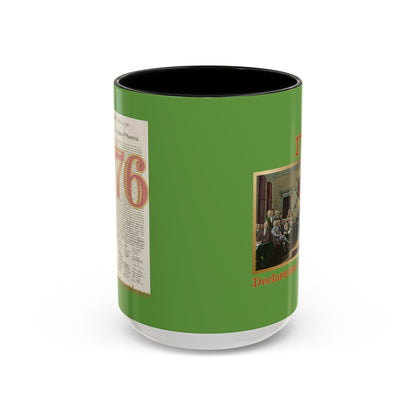 Declaration of Independence Green Accent Mug by theGreenDragonTavern.shop