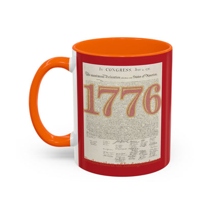 Declaration of Independence Red Accent Mug by theGreenDragonTavern.shop