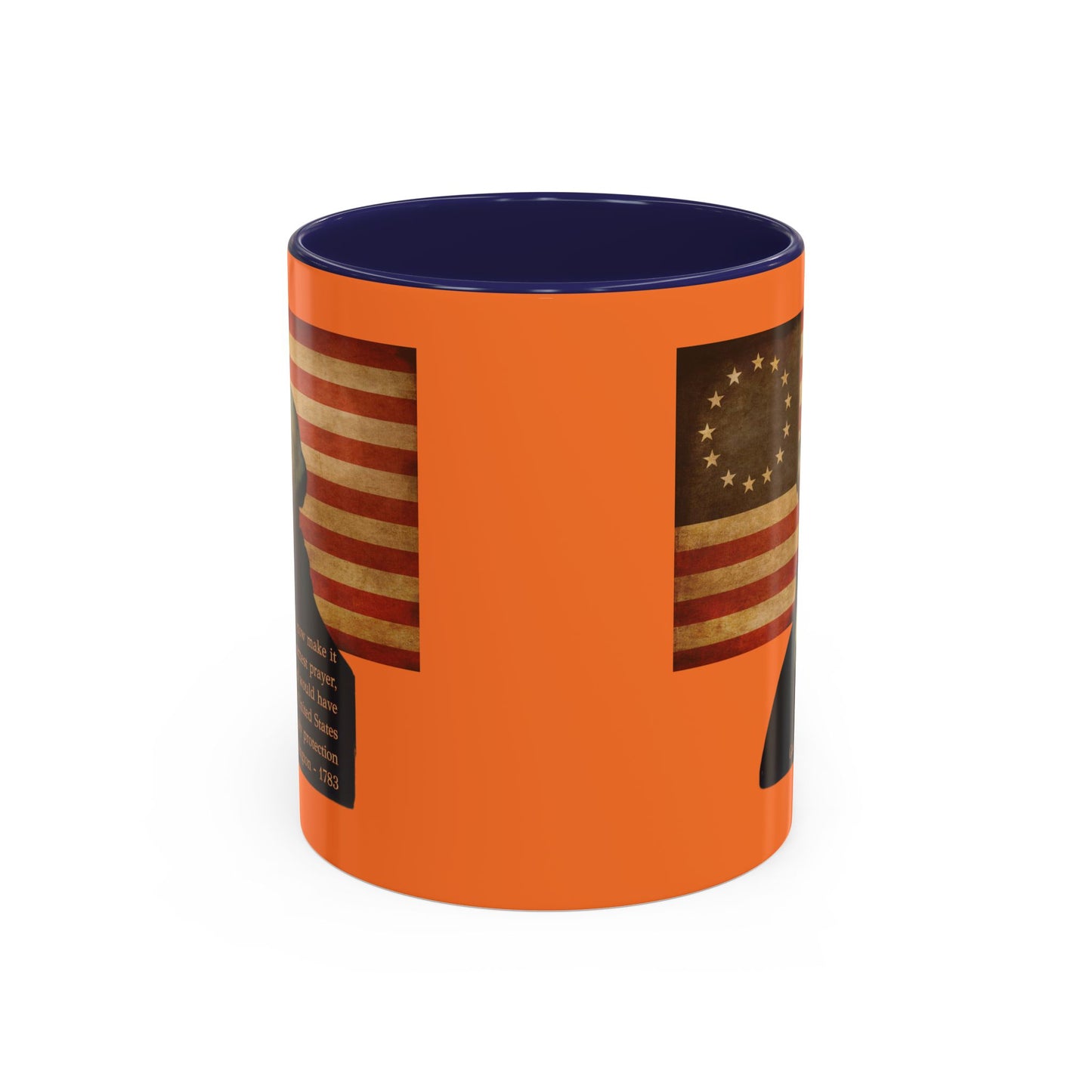 Washington's Earnest Prayer Orange Accent Mug by theGreenDragonTavern.shop