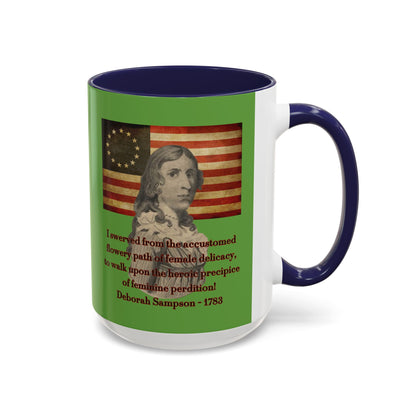 Deborah Sampson, America's Mulan Green Accent Mug by theGreenDragonTavern.shop