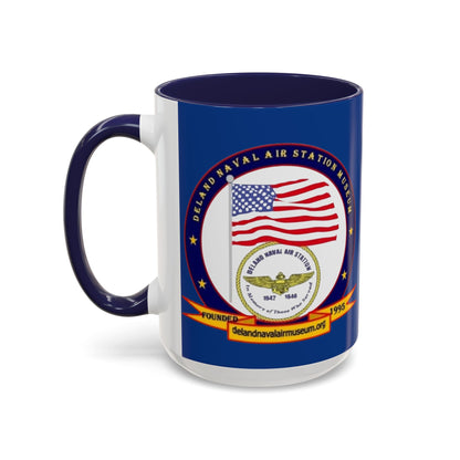DeLand Naval Air Station Museum Blue Accent Mug by theGreenDragonTavern.shop