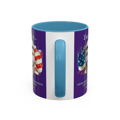 Ronald Reagan Freedom Vendetta Purple Accent Mug by theGreenDragonTavern.shop
